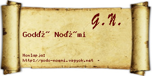 Godó Noémi névjegykártya